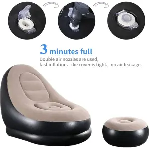 Inflatable Sofa With Leg Rests - Luxury Air Sofa - Single Size