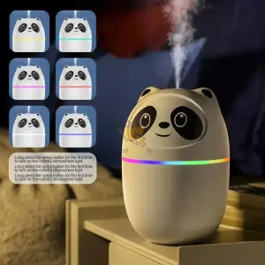 220ml Panda Air Humidifier | USB Electric Fogger with Night Light