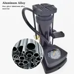 Mini Portable Air Pump with Pressure Gauge | Fits Presta & Schrader | Bike & Ball Inflator
