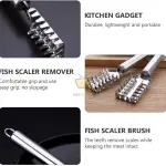 Stainless Steel Fish Scale Remover | Serrated Fish Skin Scraper Tool