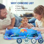 Baby Water Play Mat | Inflatable Tummy Time Mat for 0-6 Years