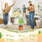 Interactive Singing & Dancing Cactus Toy | Kids Musical Talking Toy with Color Box