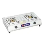 Stainless Steel Double Burner Gas Cooker Stainless Steel - India - MGS-888